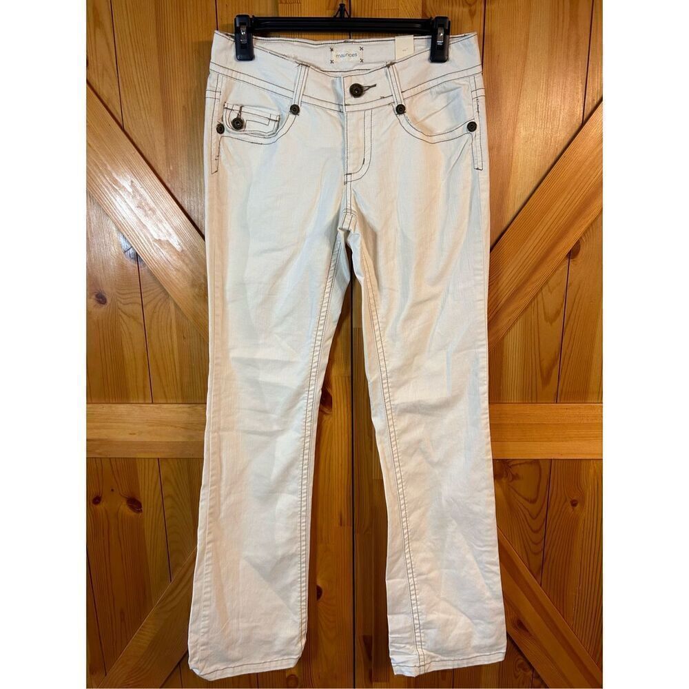 Maurices Jeans Size 3/4 White Denim Nwt (4667) Read